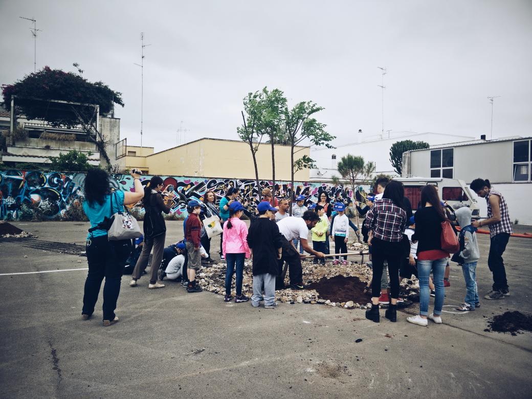 TEH kids! We are planting a tree in the asphalt, it's a kind of revolution! #TEHmeeting79
