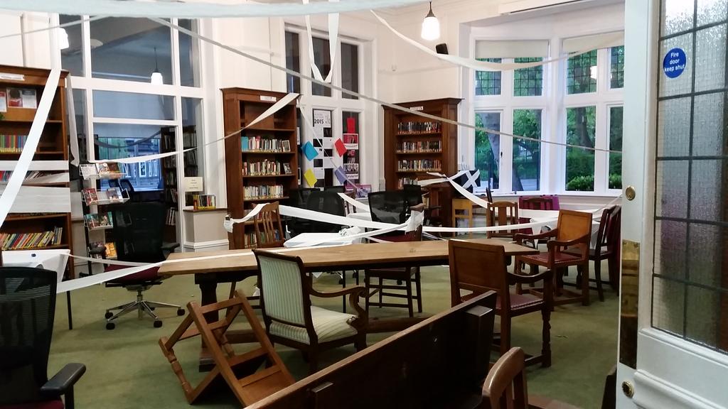 SFRanon's tweet photo. library antics #sfr #trashtheschool http://t.co/yMiix4idW6