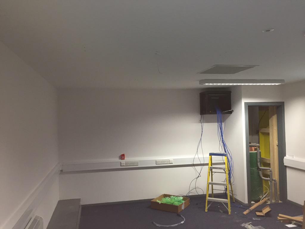 Final touches to one of the offices in Manchester for ISS Labour
