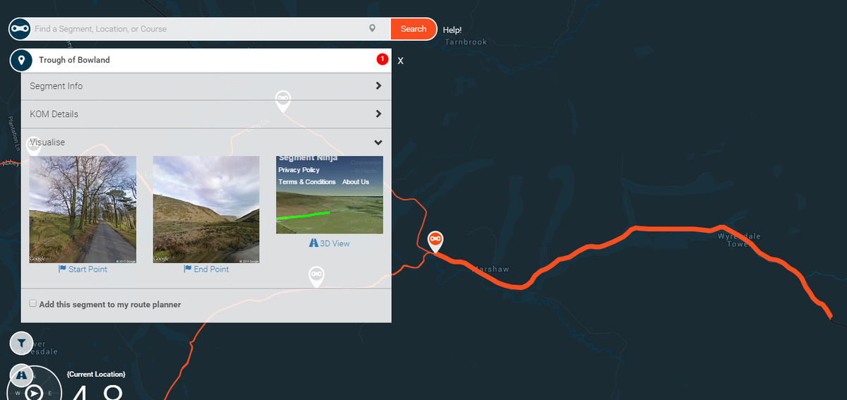 segmentninja's tweet photo. Getting to know Segments will be even easier with 3D Profiling, Start/End Point photos being just a mouse click away http://t.co/iU9iLn4HF1