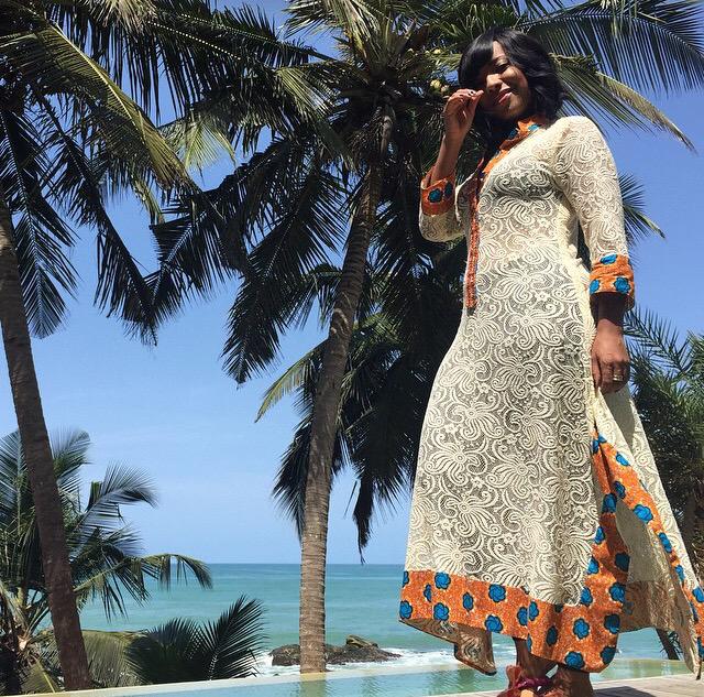 BlarneyBenjamin's tweet photo. PHOTO OF THE DAY: The Insanely  Gorgeous @Joselyn_Dumas exhilarated by the shores of #Loumoon #Axim #Africa #Ghana http://t.co/eWEAwtp88L
