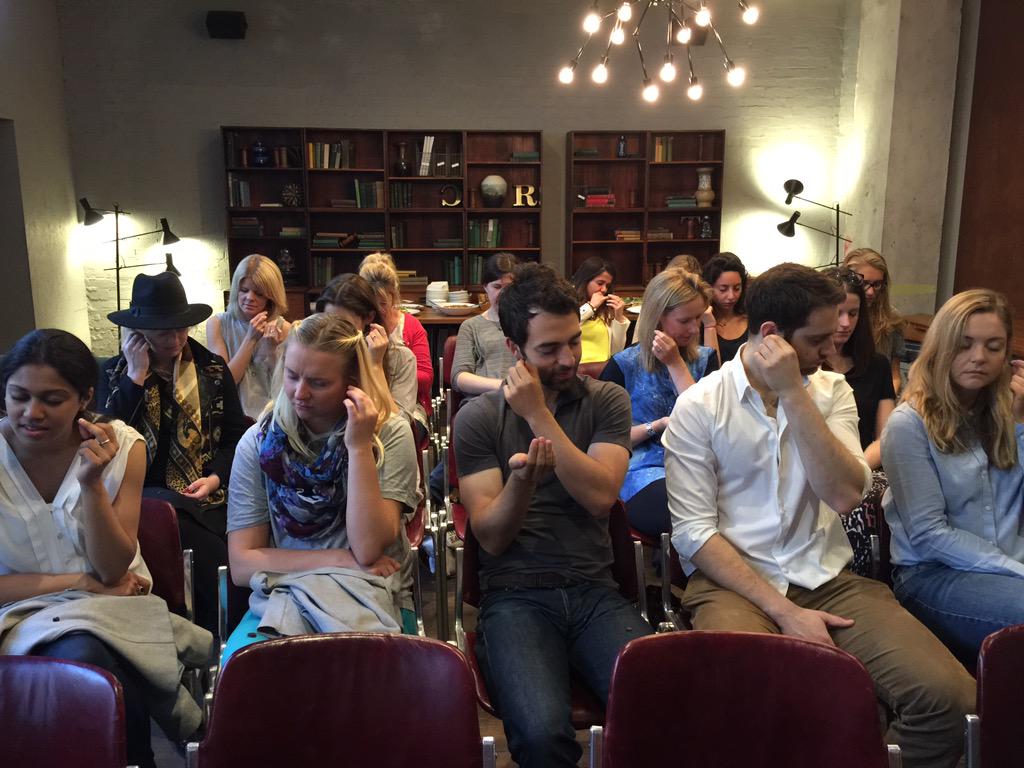 HackingHappinez's tweet photo. The raisin exercise at this morning's "mindful breakfast" at @TheHoxtonLDN - what does your raisin sound like? http://t.co/GWWsy7k10H