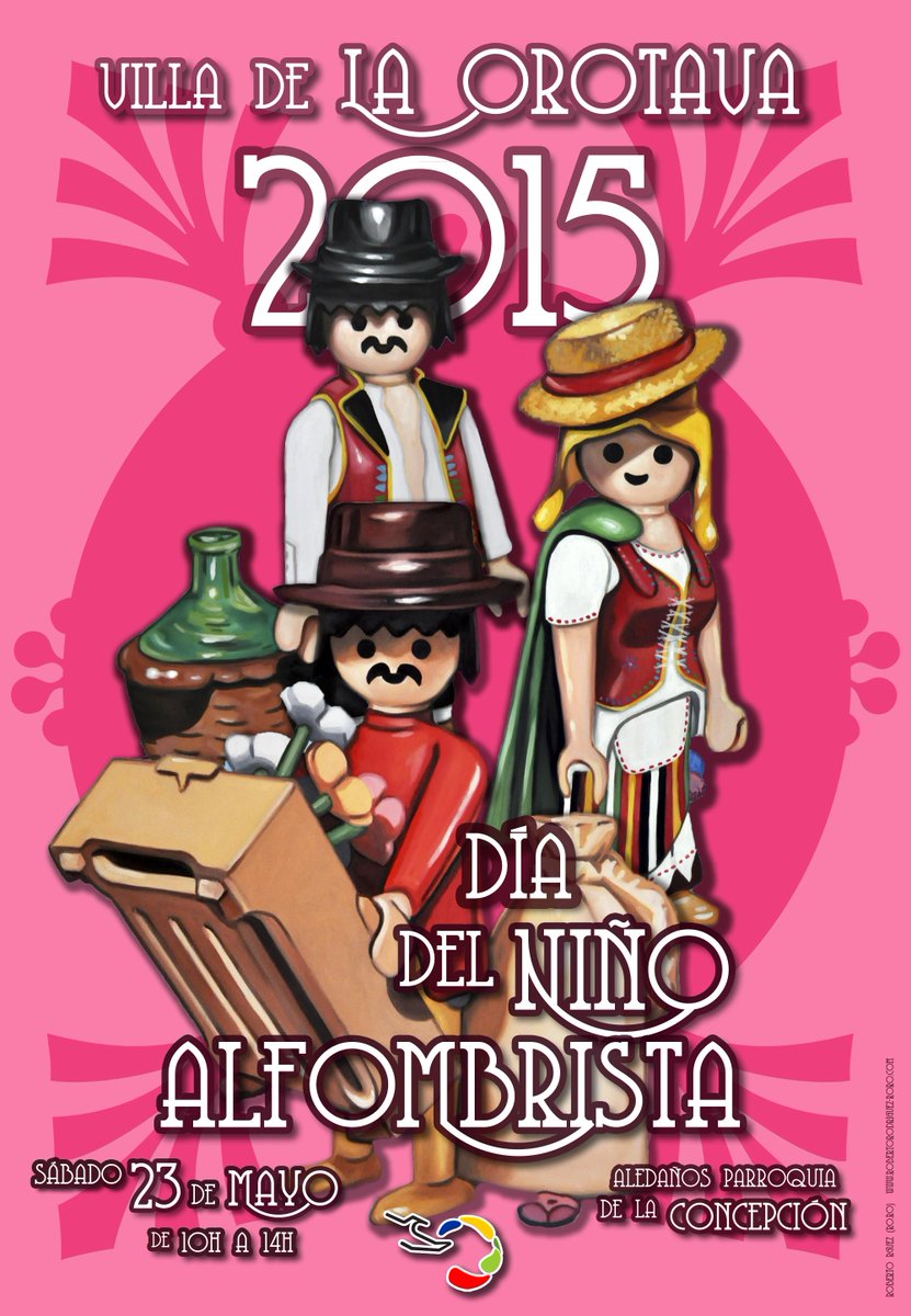 LaOrotava's tweet photo. Día del Niño Alfombrista. No te lo pierdas. Este sábado 23 de 10:00 a 14:00 en el entorno de @sra_concepcion http://t.co/QlIaRsVFKQ