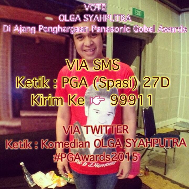 Ayo Dong VOTE Ka @OlgaSyahputra82 Di Ajang <a href="/PGAwards/">PanasonicGobelAwards</a> #PGAwards2015 Ketik: PGA 27D Kirim Ke 99911 Lebih Lengkap Liat 👉