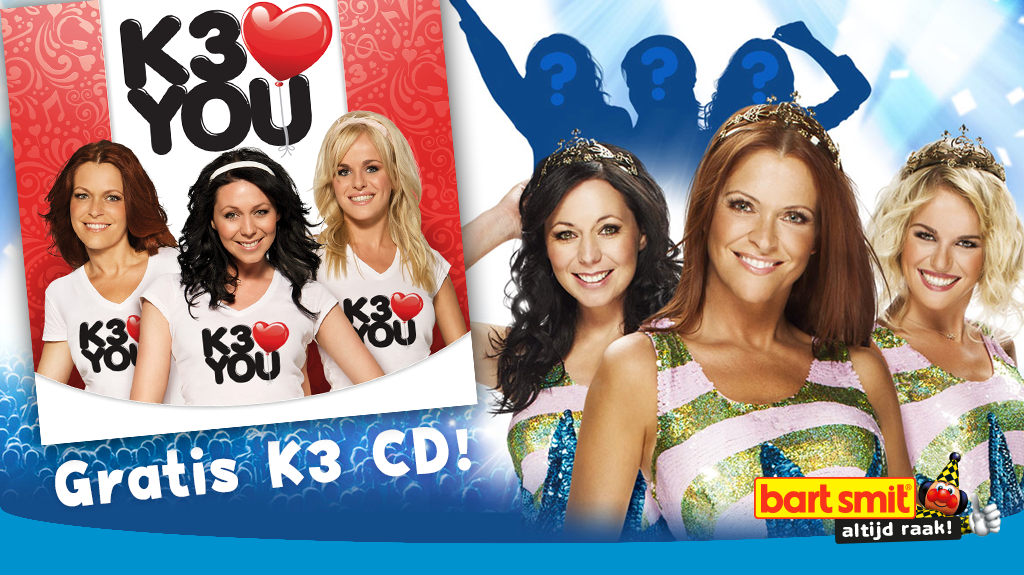 Lift Voor u Rommelig Bart Smit on Twitter: "Heb jij de cd 'K3 Loves You' al? Ontvang 'm nu  gratis bij besteding van €10 aan #K3 artikelen! http://t.co/8azfTmc4TR  http://t.co/oPZL8P6RZX" / Twitter