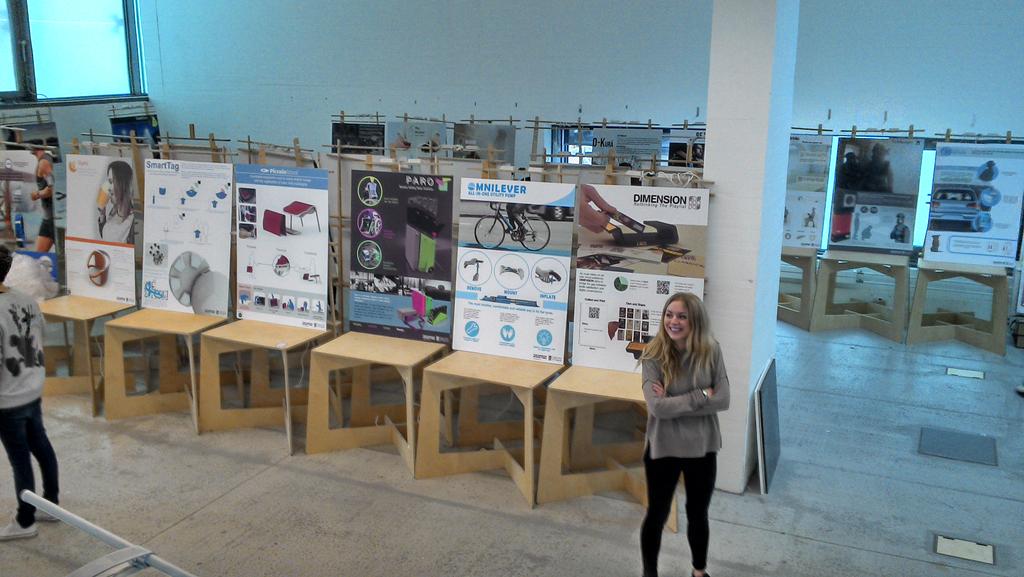 PDEdegreeshow's tweet photo. Happy Hannah and poster all set up! #pde #gsa #pdedegreeshow2015 http://t.co/yJL4eKPRnd
