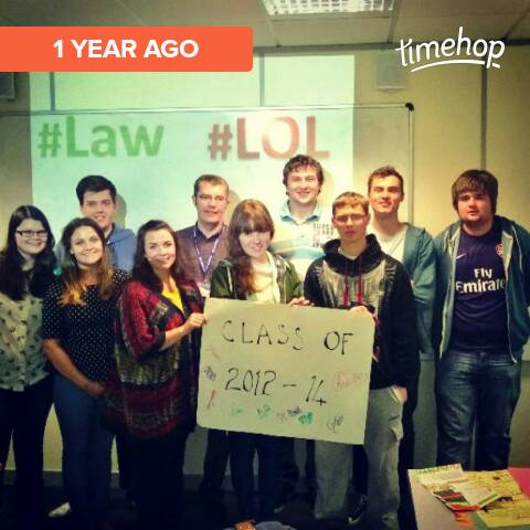 Exactly 1 year ago today! <a href="/CSGLaw/">Coleg Sir Gar Law</a> how mad is that!