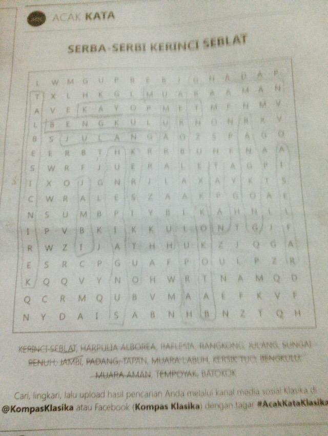 bramwjya's tweet photo. @KompasKlasika #AcakKataKlasika edisi kamis 21 mei 2015 http://t.co/tuCwbA1clc