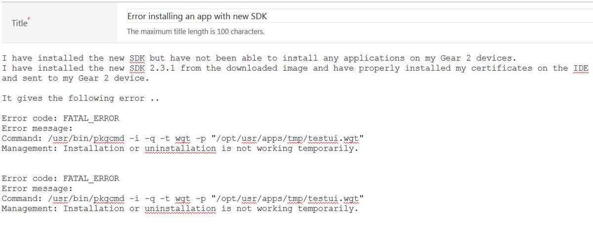 denvycom's tweet photo. @RzrFreeFr @samsung_dev @SamsungDevEU I have seen it. Are you able to test apps on a device ? Had errors with Gear 2 http://t.co/PIHsINf1mA