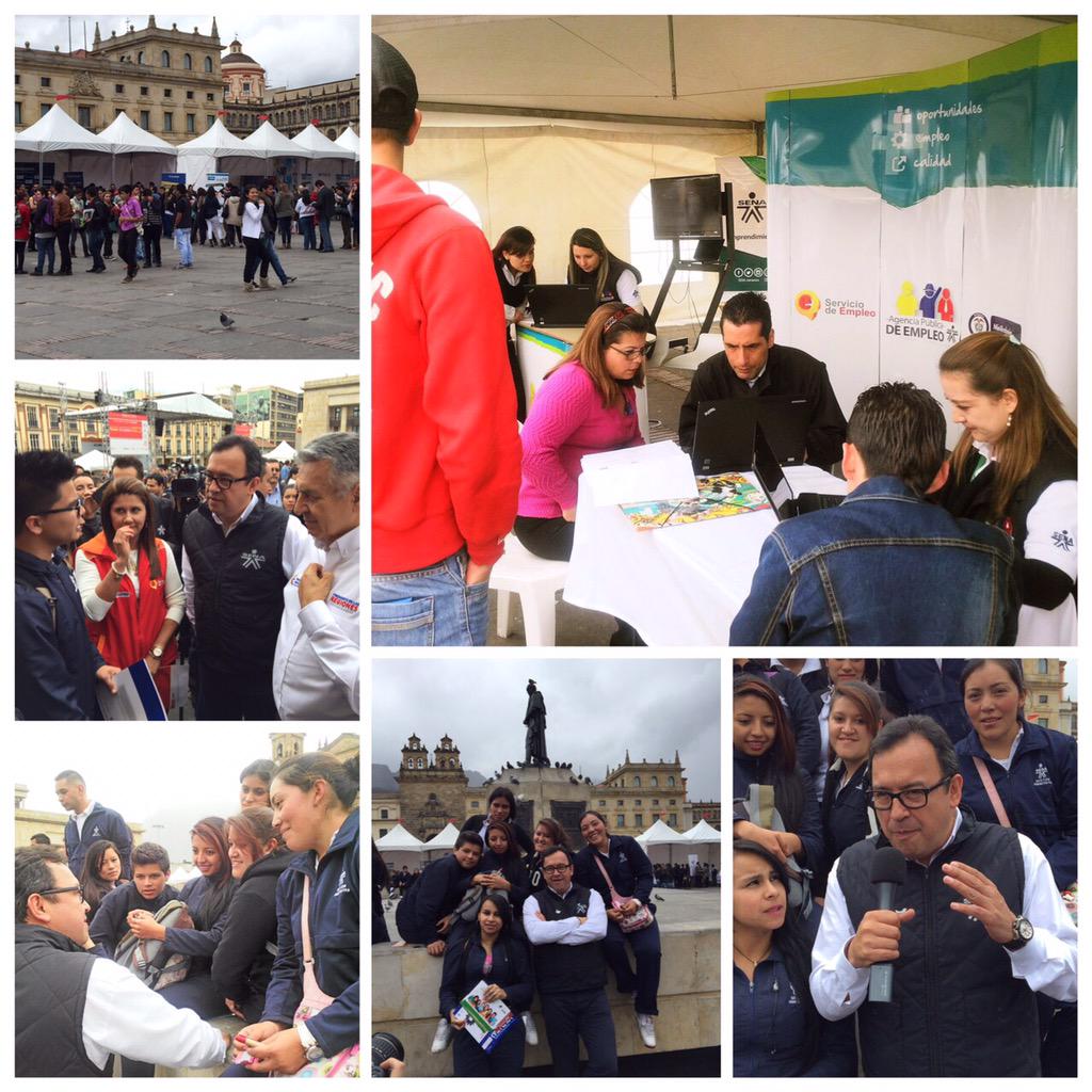 alfonsoprada's tweet photo. Jornada de Oportunidades #PorBogotá en #PlazadeBolívar recorremos los Stand @luchogarzon @ClaudiaXimenaC #UnNuevoPaís http://t.co/EjI0D85cjS