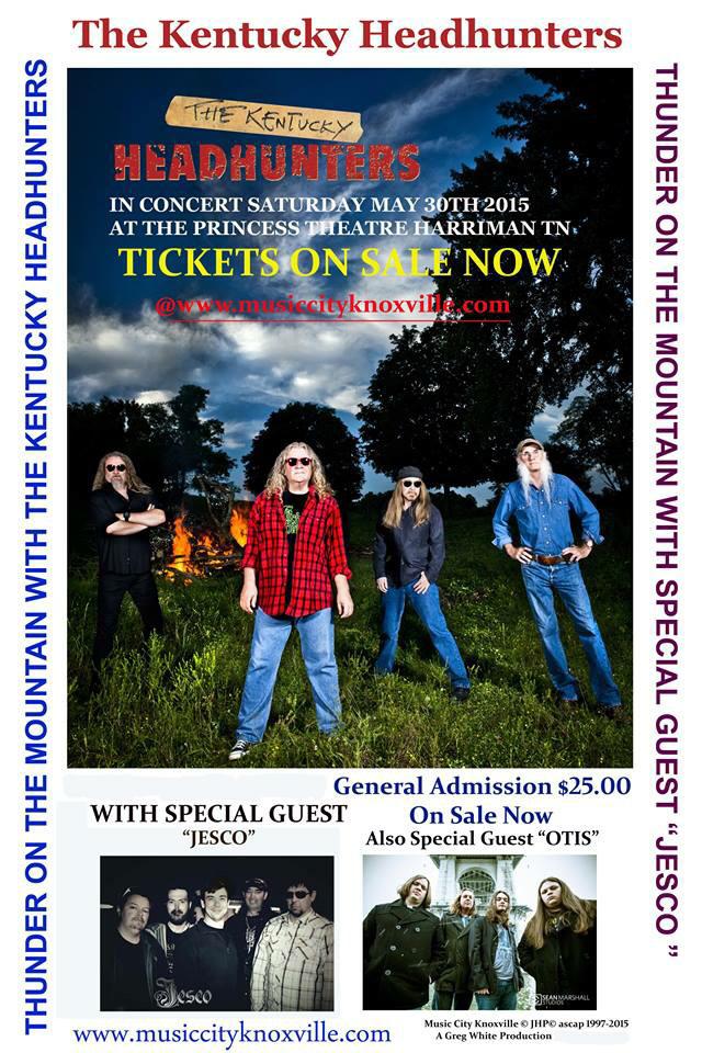 Lost & Found Records (@lostnfoundrecs) on Twitter photo hey y'all... we've got tickets for the Kentucky Headhunters/Jesco show at the Princess Theatre in Harriman. hey y'all... we've got tickets for the Kentucky Headhunters/Jesco show at the Princess Theatre in Harriman.