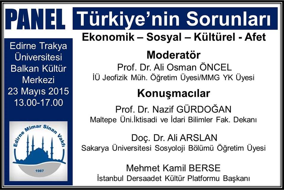 KamilBerse's tweet photo. 23 MAYIS SAAT 15 EDİRNE TRAKYA ÜNV PANELDEYİZ. http://t.co/nqnuO5WKOZ