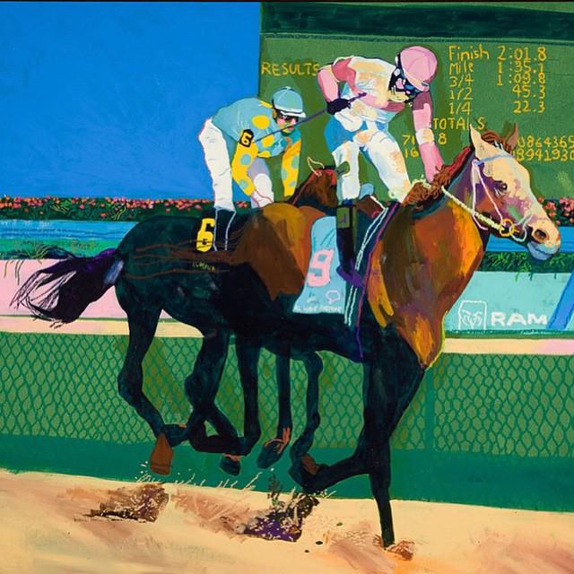 "I'll Have Another" by @AndyDixonArt, @InitialGallery: bit.ly/1JaqqWT His jockey: bit.ly/1uuj0Vz