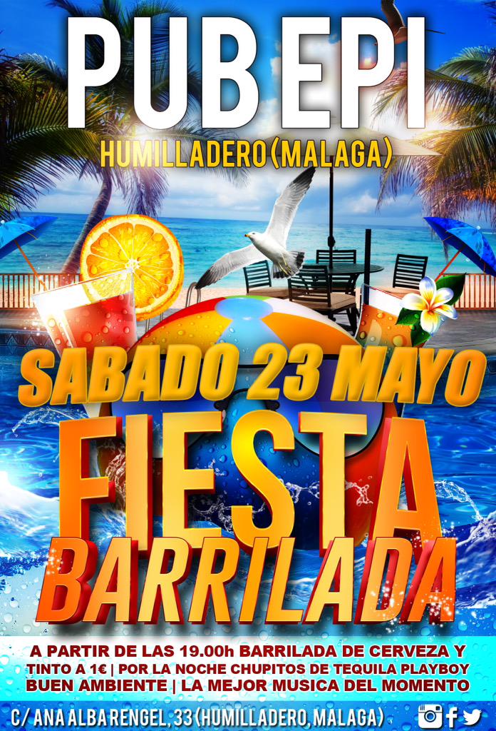 NightsClubDsg's tweet photo. SÁBADO 23 MAYO | PUB EPI | FIESTA BARRILADA @PubEpi http://t.co/LMPssNeP34