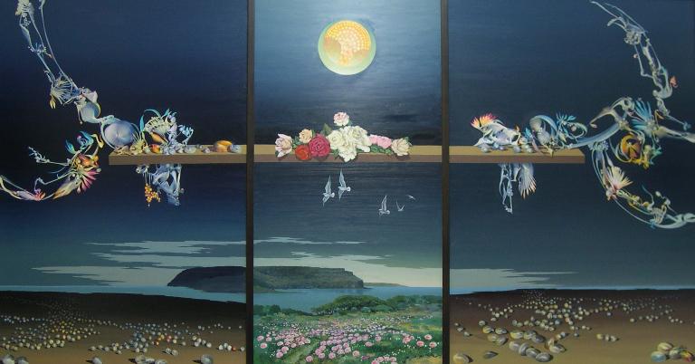 Caterina_Sanna's tweet photo. @CasaLettori #UnaPallidaLuna
Antonio #Atza,grande artista sardo,le dedicò la trilogia
"Omaggio alla Luna di Maggio" http://t.co/Bw4kRRdZAM