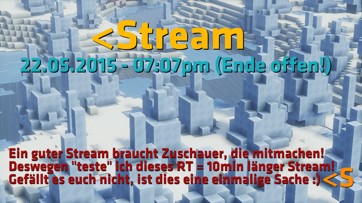 Sam_SMBHS's tweet photo. Der #SamStream geht los (um 7:07)! http://t.co/I2mSBacunv
1 RT = 10min. länger Stream! <S http://t.co/dxgQzEPS7l
