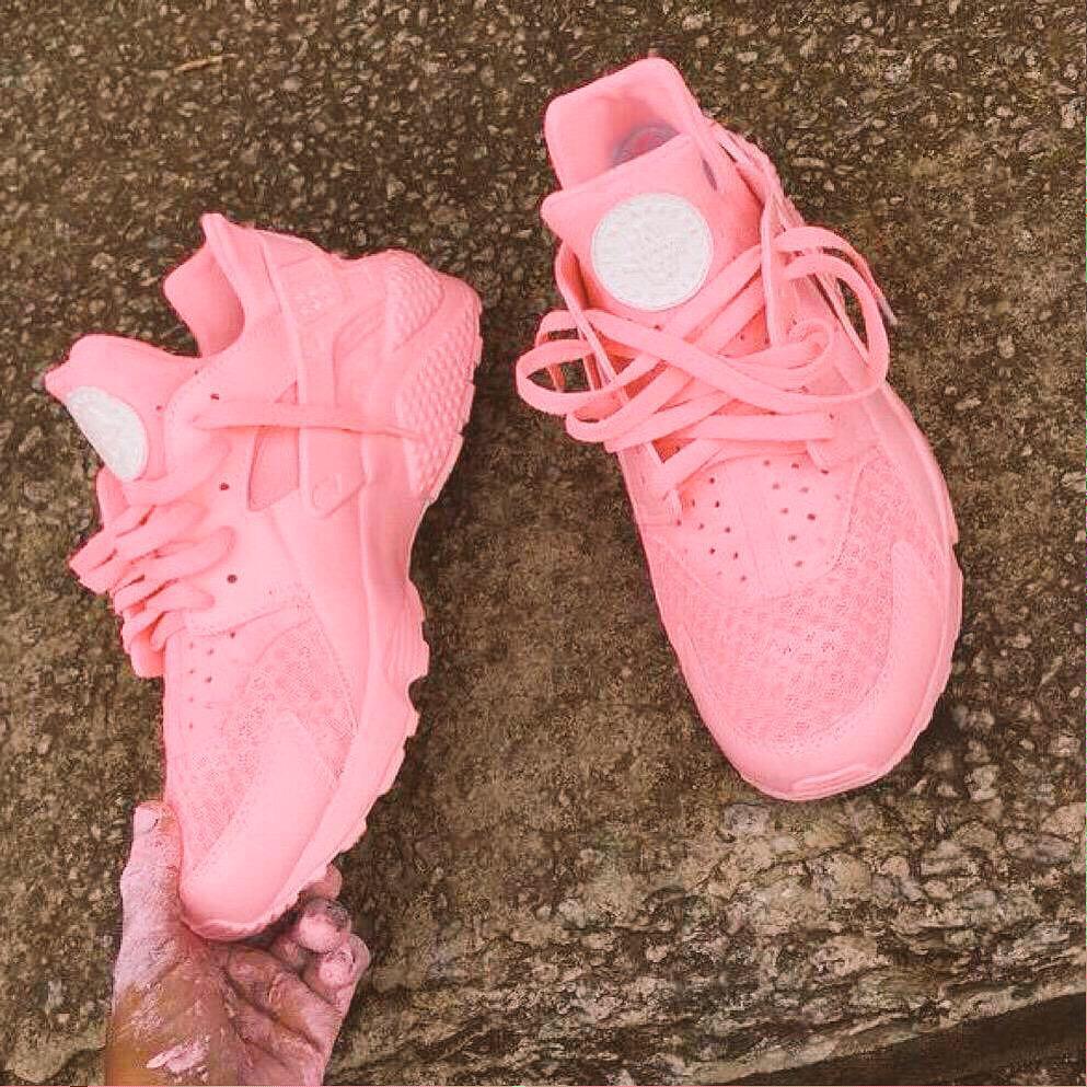 custom huaraches pink