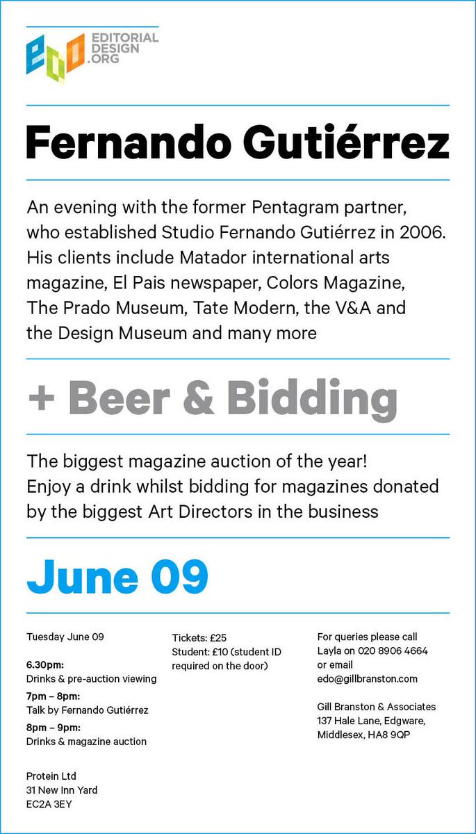 edo_tweets's tweet image. We are delighted to announce our next event! Please contact edo@gillbranston.com to book tickets