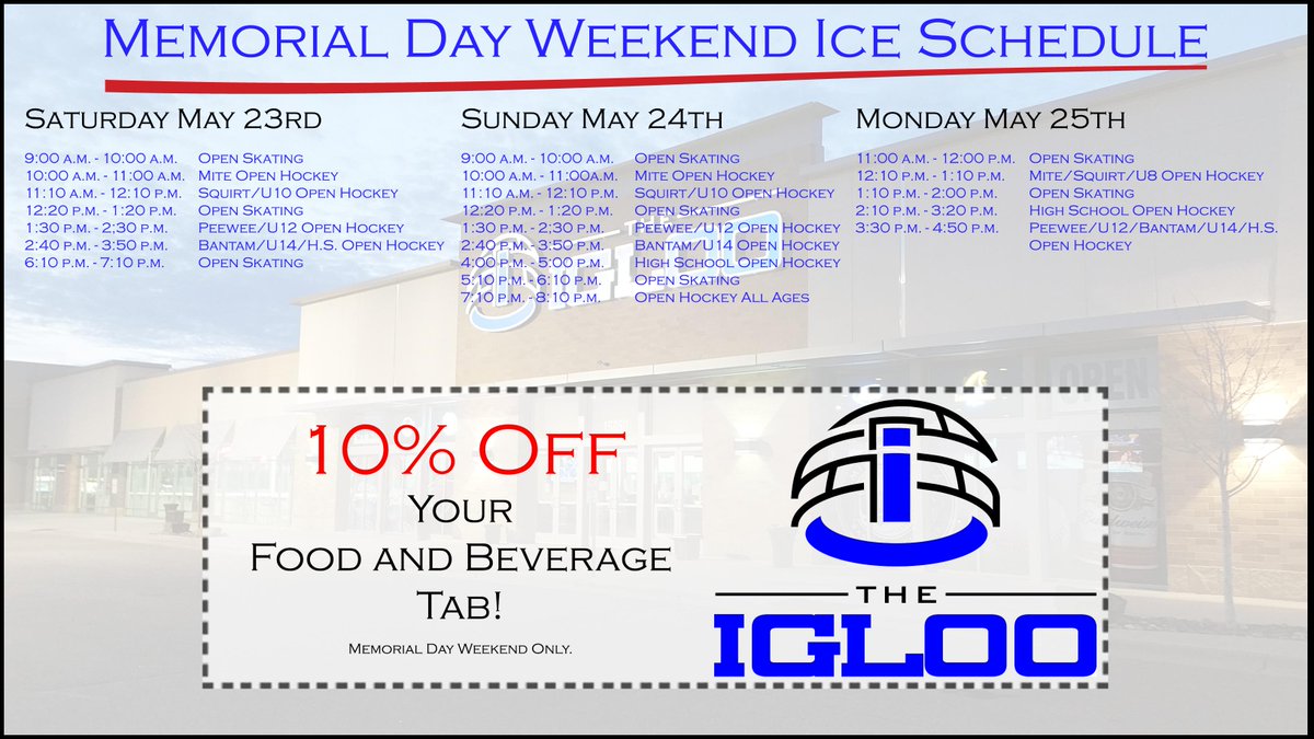 TheIglooMN's tweet photo. @BHSBengalHockey be sure you check out the best spot for open hockey in the area http://t.co/NboCQFn7zG http://t.co/t8qW1exnaa