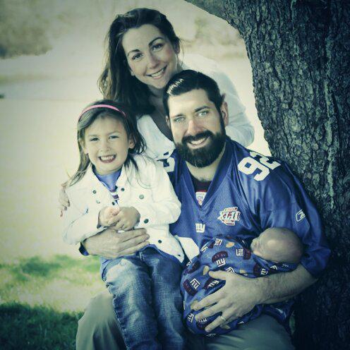 GYFSmike's tweet photo. @Giants of course had to do a BIG BLUE shot with the newest Giants fan in our family #GOBIGBLUE http://t.co/5o22lRYw0B