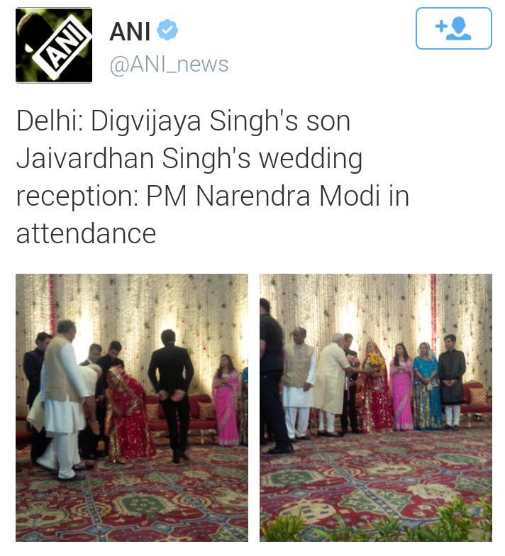 DrJwalaG's tweet image. Ppl criticize Namo but love 2 invite him 4 family weddings n take pics ! 
#ModiWinsHearts