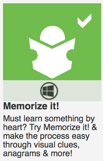 Need to memorize something? Check out Memorize it! #AppFriday bit.ly/1ISZavD