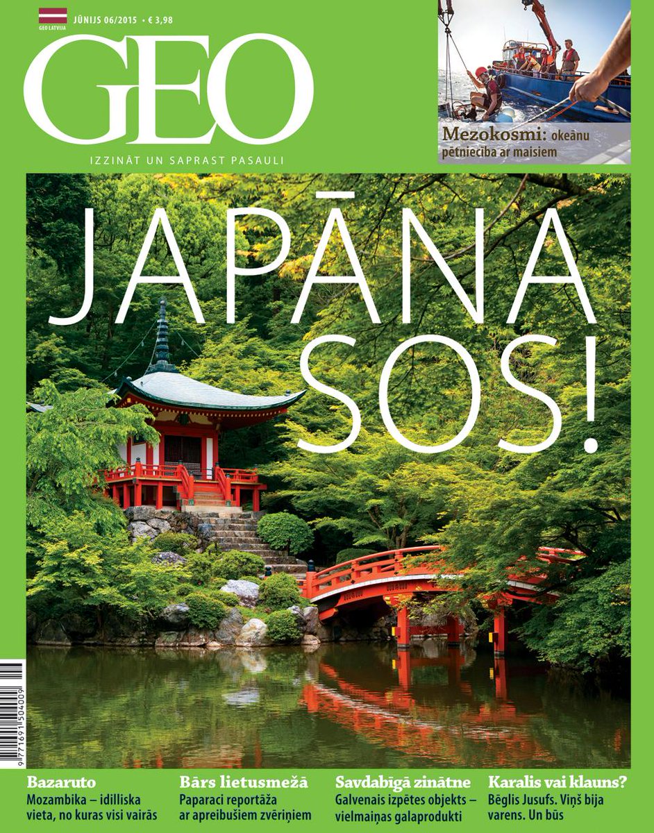 JŪNIJA GEO: Japānas sociāli ekonomiskais SOS, mikrobu pētniecība, jūras pārskābināšanās, Bazaruto arhipelāgs un vēl..