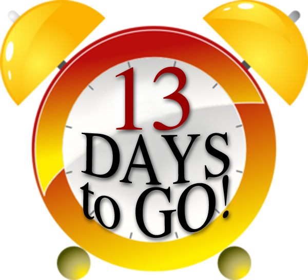 13 days to go till Summer Break .
Reminder - FInal exams are 6/4 to 6/9 (25% of total grade).
Enjoy yr 3 day weekend