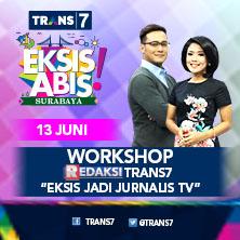 (2) Workshop "Eksis Jadi Jurnalis TV" langsung dari tim Redaksi <a href="/TRANS7/">TRANS7</a> di Aula Soetandyo FISIP UNAIR 12-13 Juni 2015