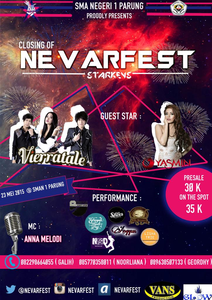 Glow_management's tweet photo. Besok, @NevarFest with @Vierratale and @DJ_Yasmin jangan lupa datang ya guys haha... MC @annamelodi cc: @gloryofglow http://t.co/yqWGfRL0hC