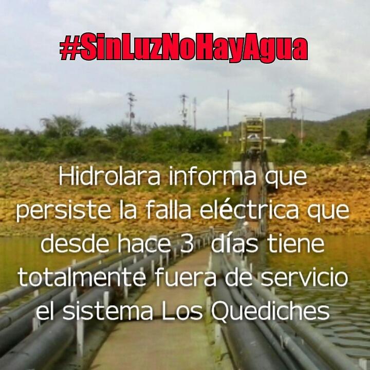 AguaParaLaVidaV's tweet photo. #Torres Esto impide junto a la sequía, suministrar agua a red baja de #Carora #SinLuzNoHayAgua @trafficLARA http://t.co/p8ZRRRD21m