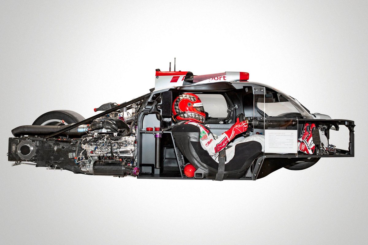 f1writers's tweet photo. The naked @Audi__Sport's R18 e-tron quattro hybrid race car looks like? Here you go.... http://t.co/UXUOPk58kq #RaceTechmag