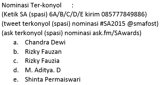smafost's tweet photo. Dukung siapa sih yang pantas menyandang gelar TerKonyol Smafost Awards 2015 ???? http://t.co/AU1yfLlDOb