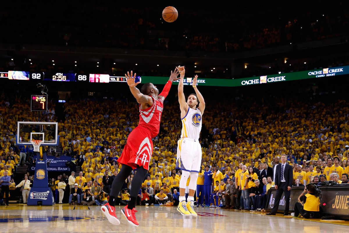 SportsCenter's tweet photo. Steph Curry has 57 3-pointers this postseason, ONE behind Reggie Miller in 2000 for most 3-point FG in a postseason. http://t.co/wICiwMU8PJ