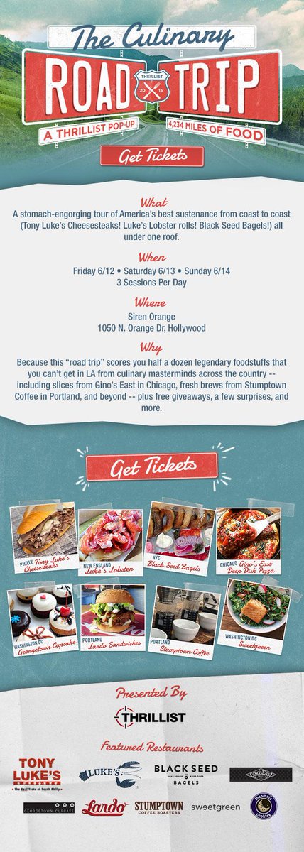 Portland coffee? Deep dish pizza? Perfect NYC bagels? Only at the #foodtrip. Get your tickets: bit.ly/1PLcbrw