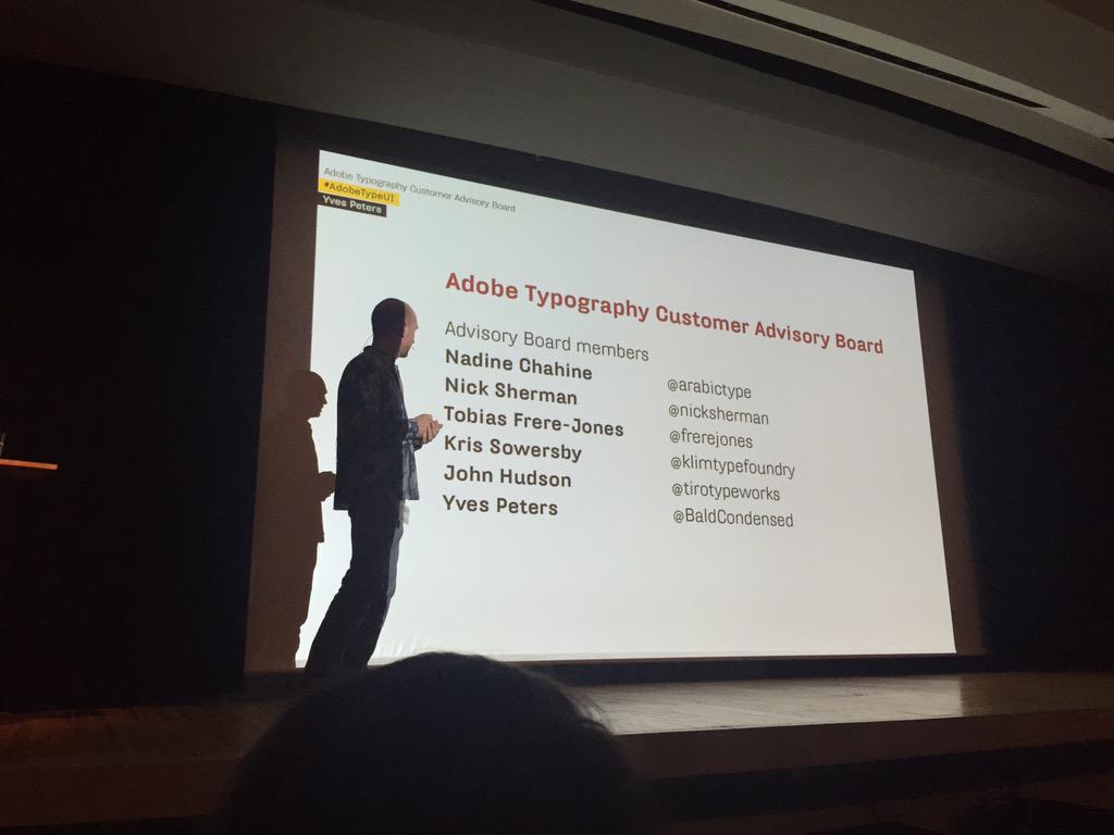 MeghanCArnold's tweet image. Got ideas about #AdobeTypeUI improvements? Tweet these people. Via @BaldCondensed #typo15