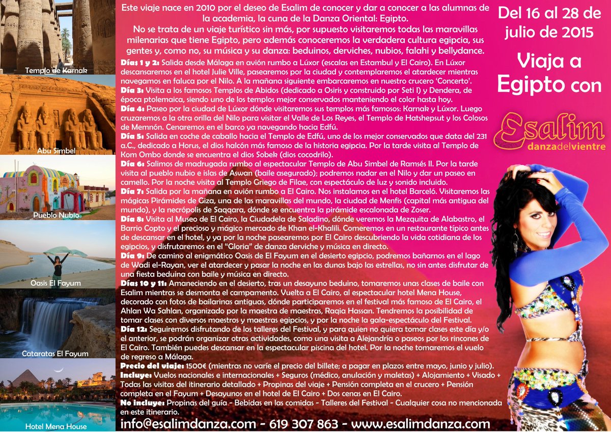 ¡¡Nos vamos a Egipto!! Si quieres venir, aún estás a tiempo... yalaaaa!