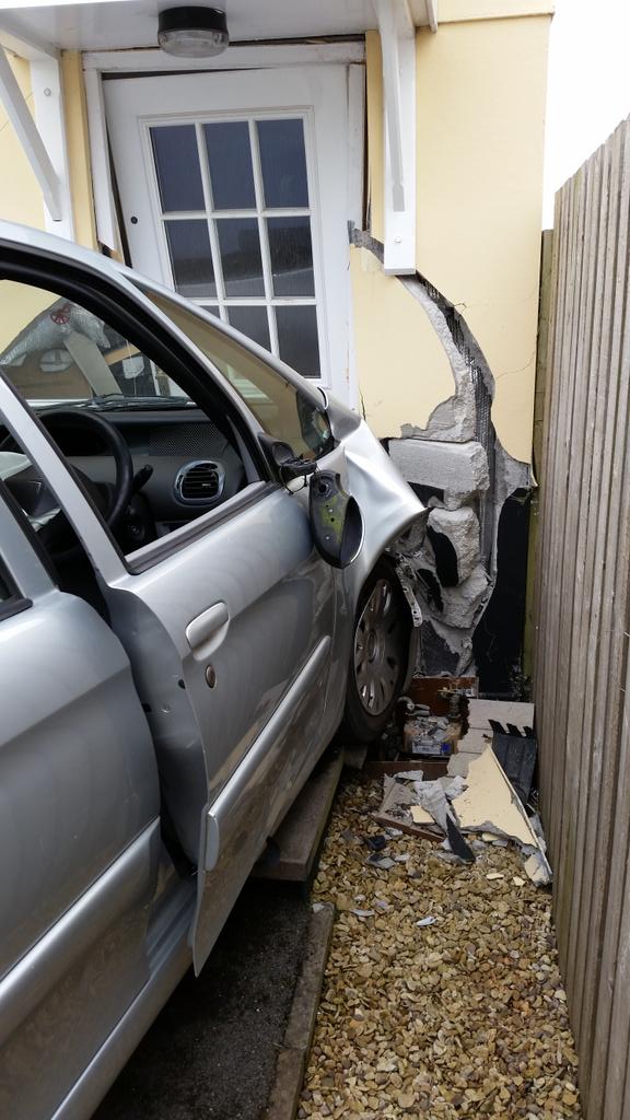Woman and baby in hospital after car crashes into house | West Country ...