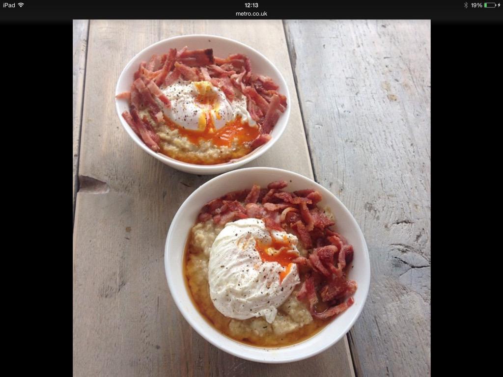 PorridgeCafe's tweet photo. Brunch returns to the Porridge Cafe this weekend, pop in for Egg &amp; Bacon Porridge http://t.co/gyY725Plmh