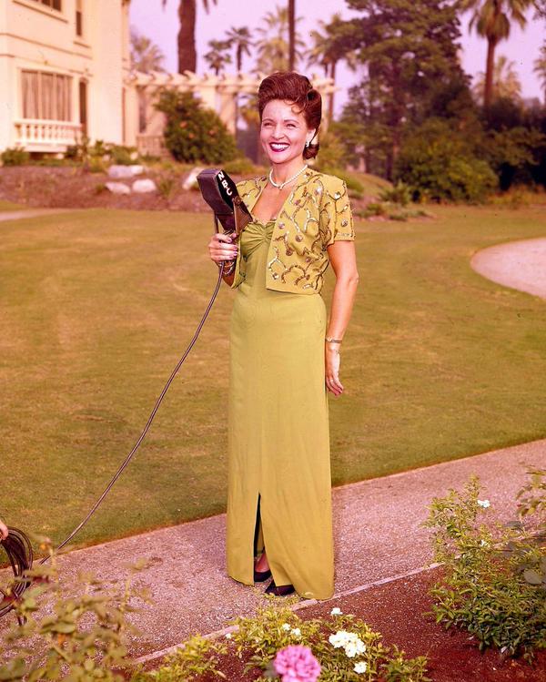 Betty White giving an interview on NBC, 1940.