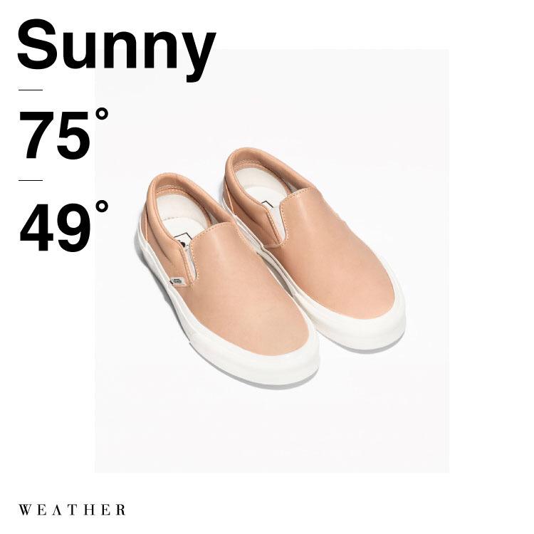 wevther's tweet photo. Time to kick it in these @vans_66 Leather Slip-on Shoes in Beige available @andotherstories. https://t.co/EurNkf9jPo http://t.co/qOu2BCXgPD