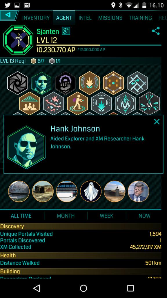 JesperHjortdal's tweet photo. Today I finally got my #HankJohnson #medal. Thank you for helping Frode. #ingress #enlightened #nianticproject http://t.co/oVXybz1RkL
