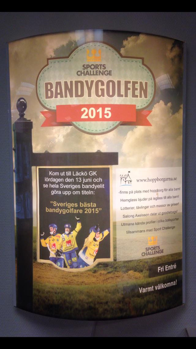 Vi hoppas det kommer mycket folk till <a href="/LackoGK/">Läckö Golfklubb</a> 13/6 tävlingar och roliga aktiviteter för barnen #bandygolfen2015