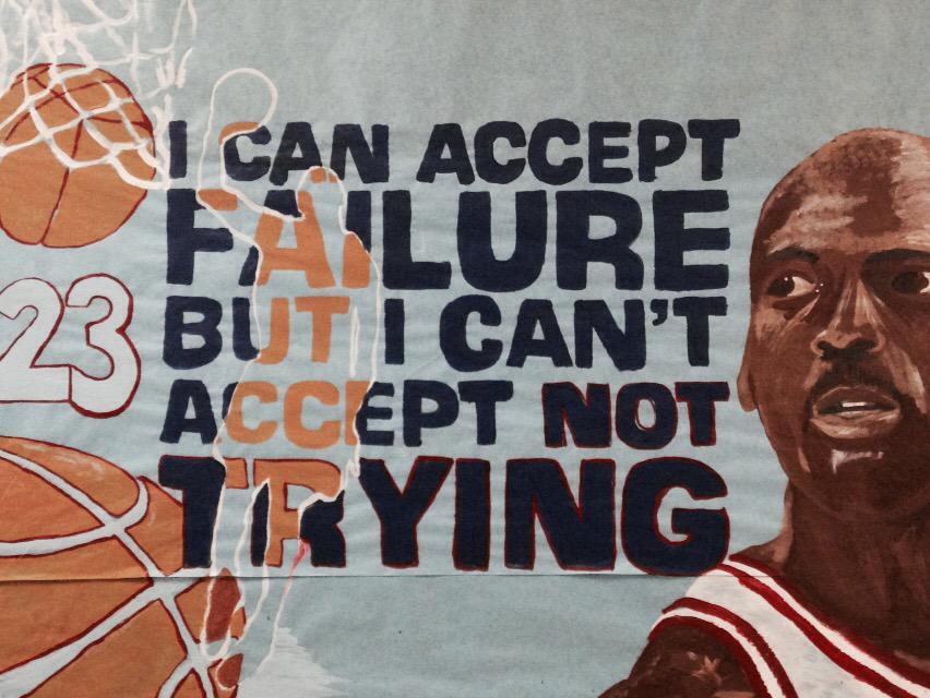 kellyfeimster's tweet photo. Love this painting by @CGMS_RedDevils art teacher. Great message! #rssarts http://t.co/QDcBrosrvg