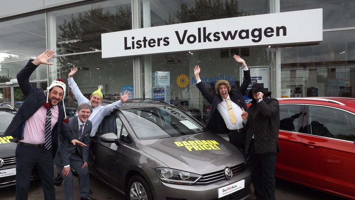 HeadwayWorcs's tweet photo. The chaps down at @ListersVW Worcester, showing their support for #hats4headway Even the mannaquins were in on it! http://t.co/I1NFwnQGLG