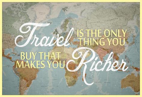 oneworld365's tweet photo. Travel is the only thing you buy that makes you richer http://t.co/zsNXUVoja1