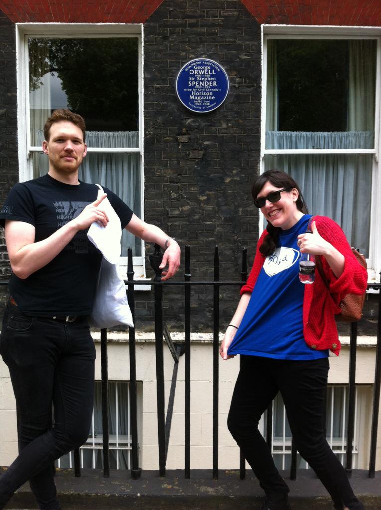 RH000005's tweet photo. We love books @penguinrandom so were excited to find George Orwell's house on our #WalkForMind http://t.co/Ylidbhsv06