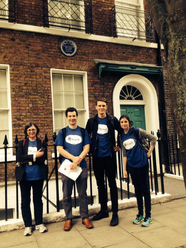 nldoherty's tweet photo. We have acquired a new team member! And located the Dickens Museum #walkformind http://t.co/FmW3fhLN3F