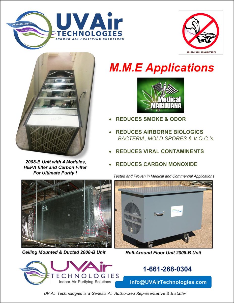 Remove the Funk and the Junk! MME Applications Approved-Methodology Air Purification Contact <a href="/UVAirTechnology/">UV Air Technologies</a> today!