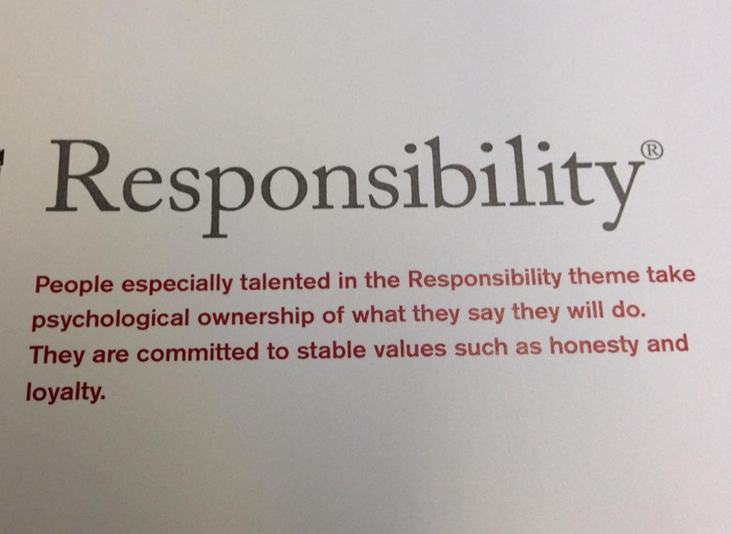 My husband's top strength is responsibility 😃 <a href="/NathanCriner/">Nathan Criner</a> #PinkSQ